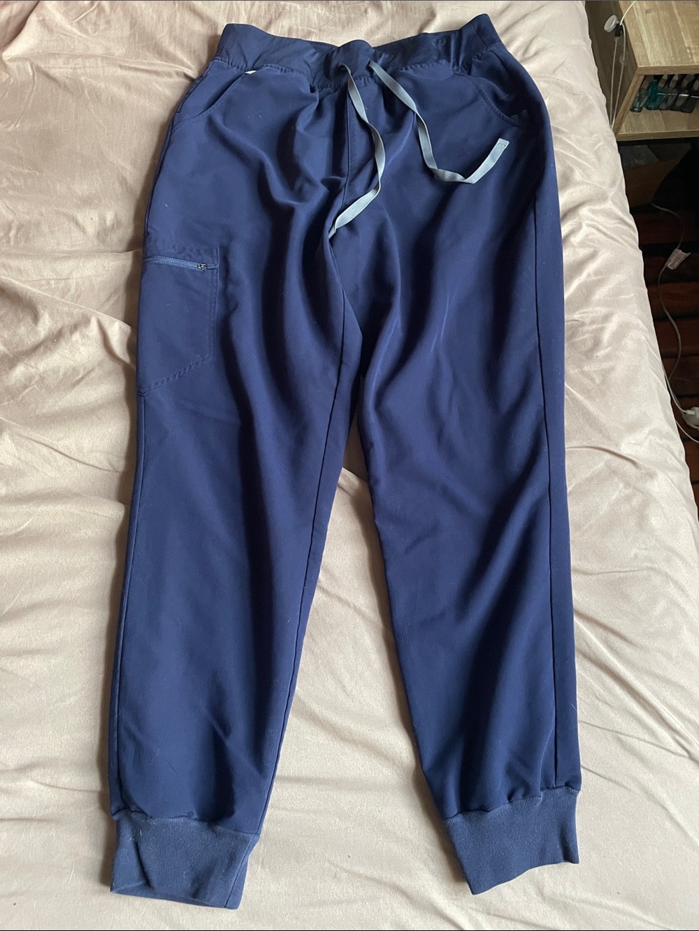 FIGS Zamora High Waisted Navy Blue Jogger Scrub Pants Size Large